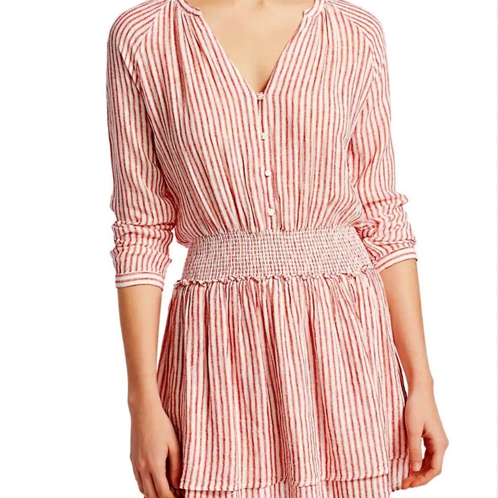 Rails Red White Jasmine Belmont Stripe Dress, Size Medium